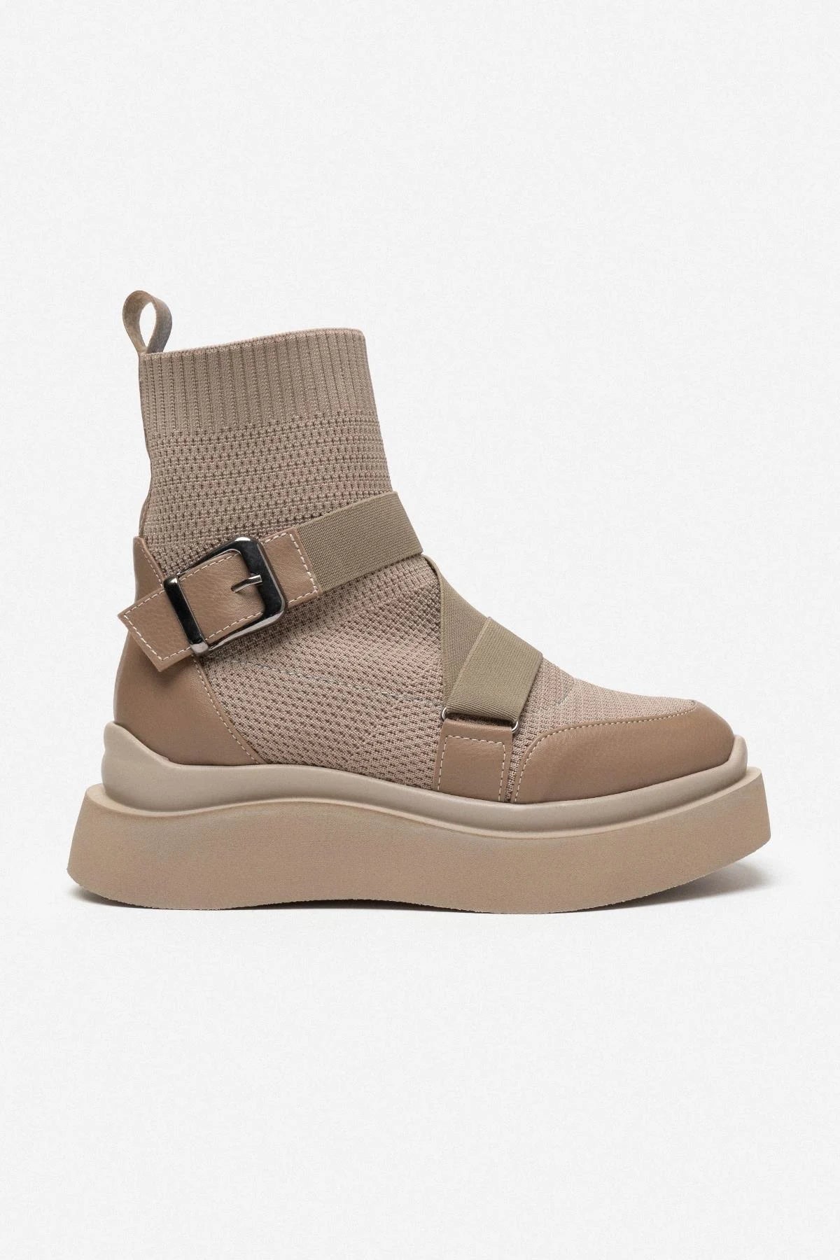 VALBO Beige Trikå Boots