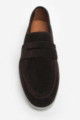 ESTUNA Brun Äkta Mocka Loafers