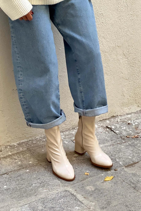 FJÄDERHOLM Beige Stretch Boots