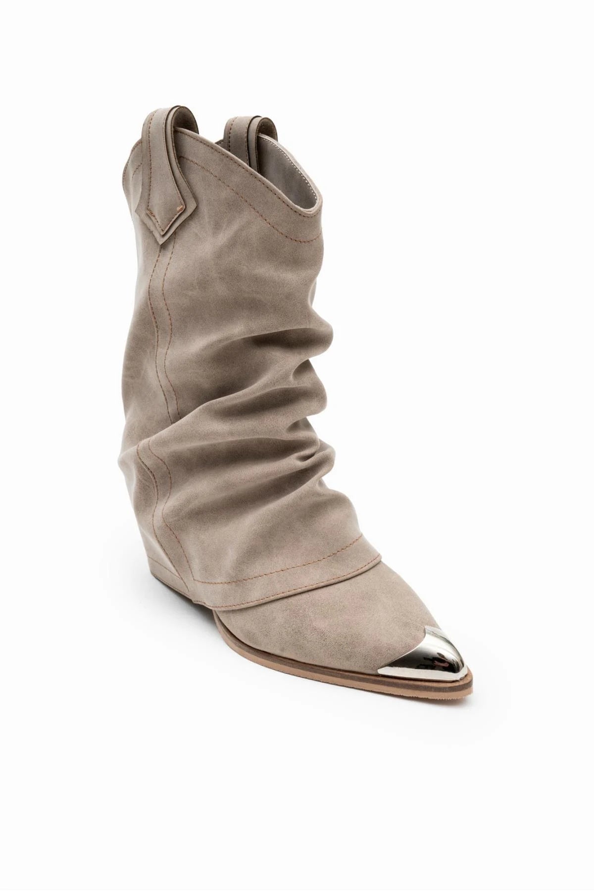 GRETA Beige Matt Boots