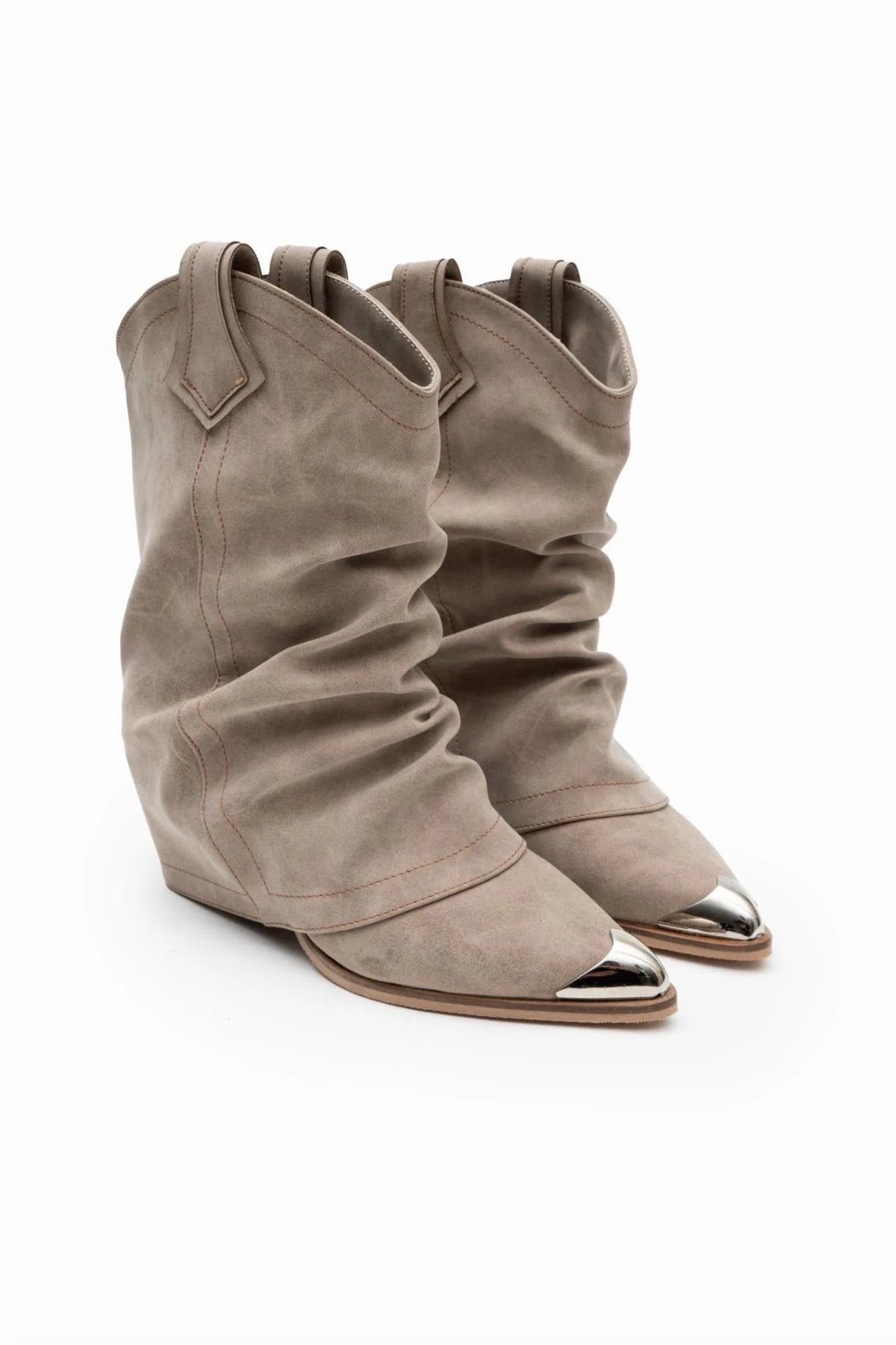 GRETA Beige Matt Boots