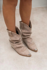 GRETA Beige Matt Boots