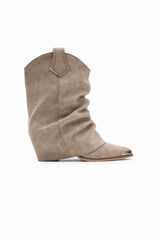 GRETA Beige Matt Boots