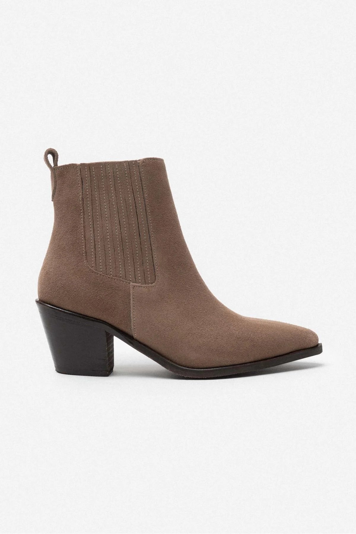 KARLS Mörkbeige Äkta Mocka Boots