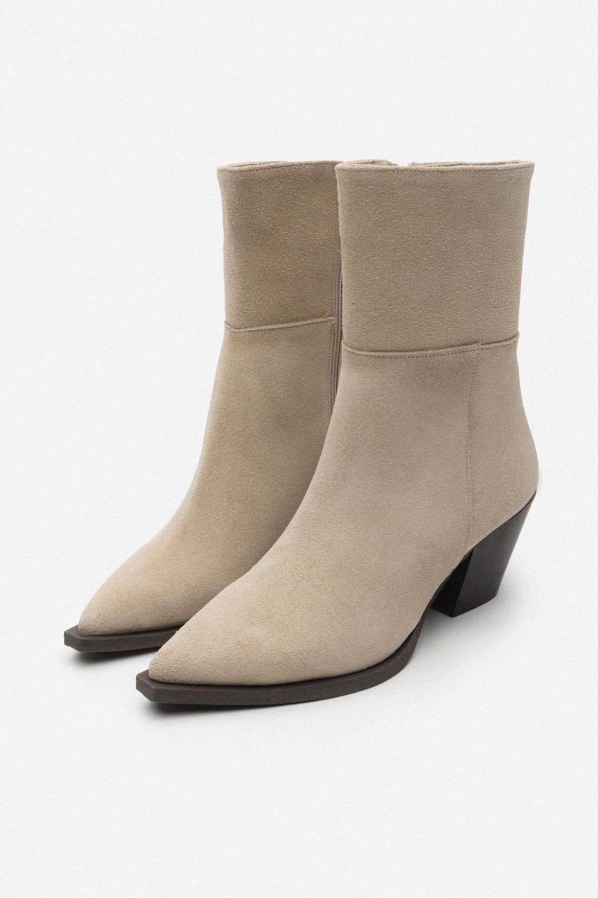 TANTO Beige Äkta Mocka Boots