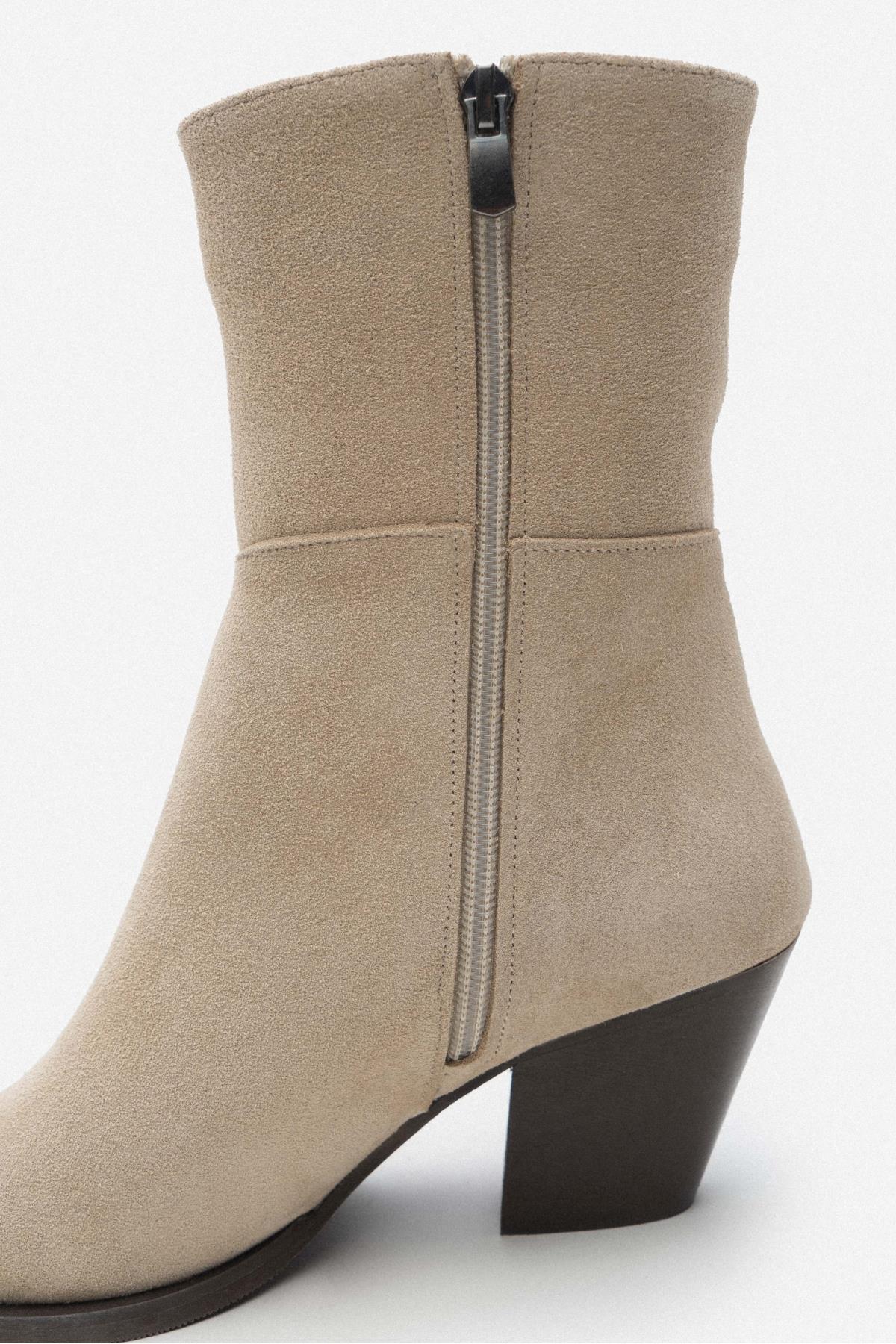 TANTO Beige Äkta Mocka Boots