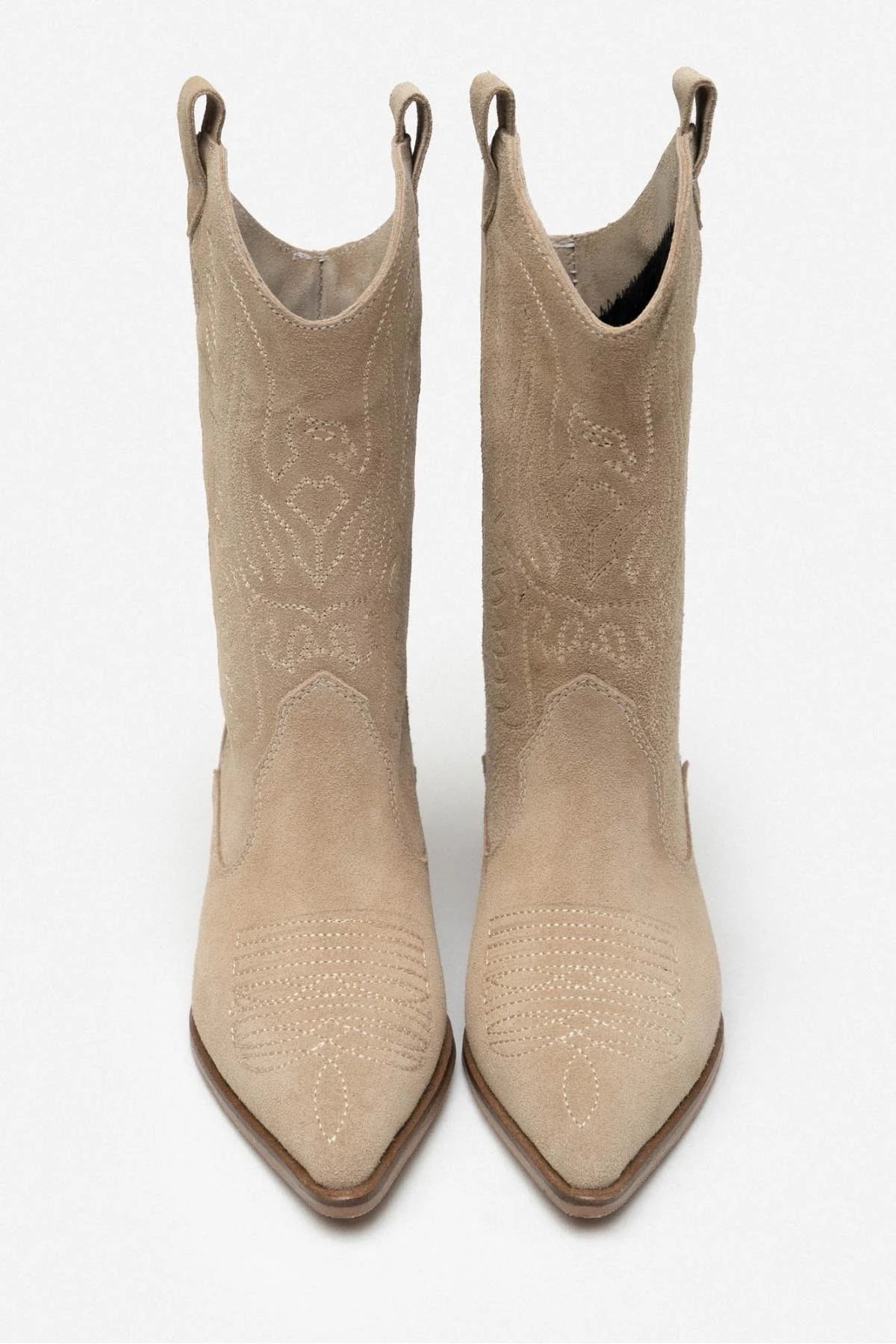 MÄLAREN Beige Äkta Mocka Boots