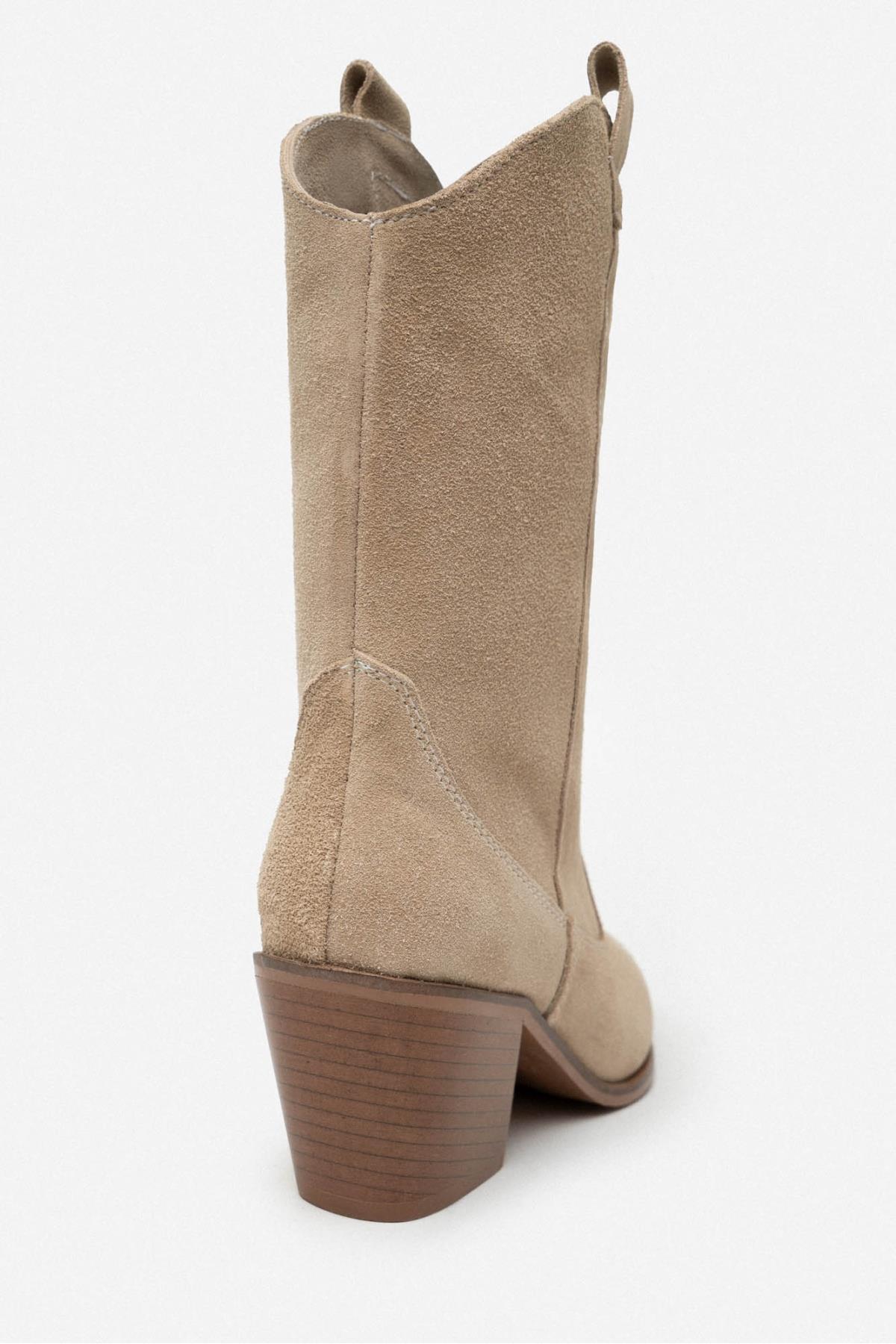 MÄLAREN Beige Äkta Mocka Boots