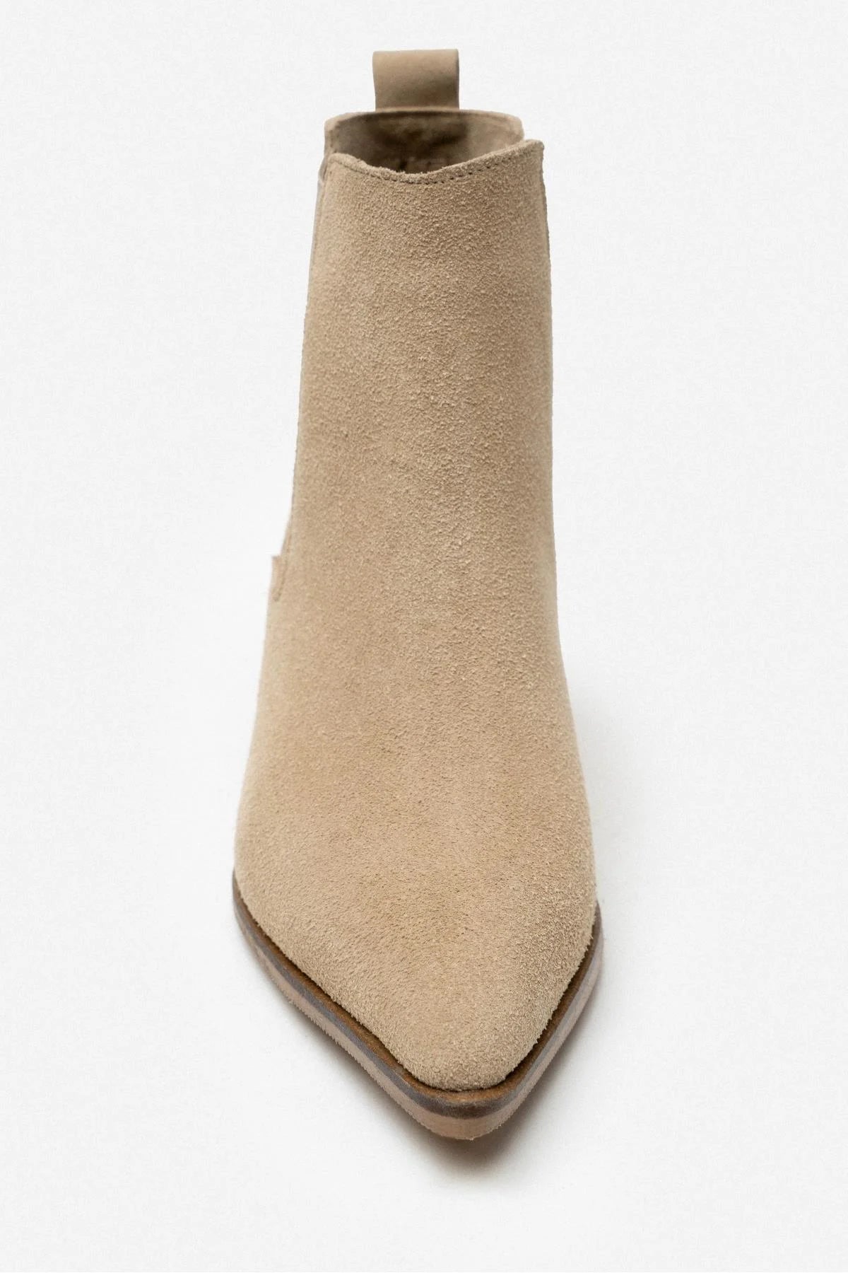 ABBA Beige Äkta Mocka Boots