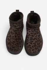 MAJA Brun Leopard Äkta Mocka Boots