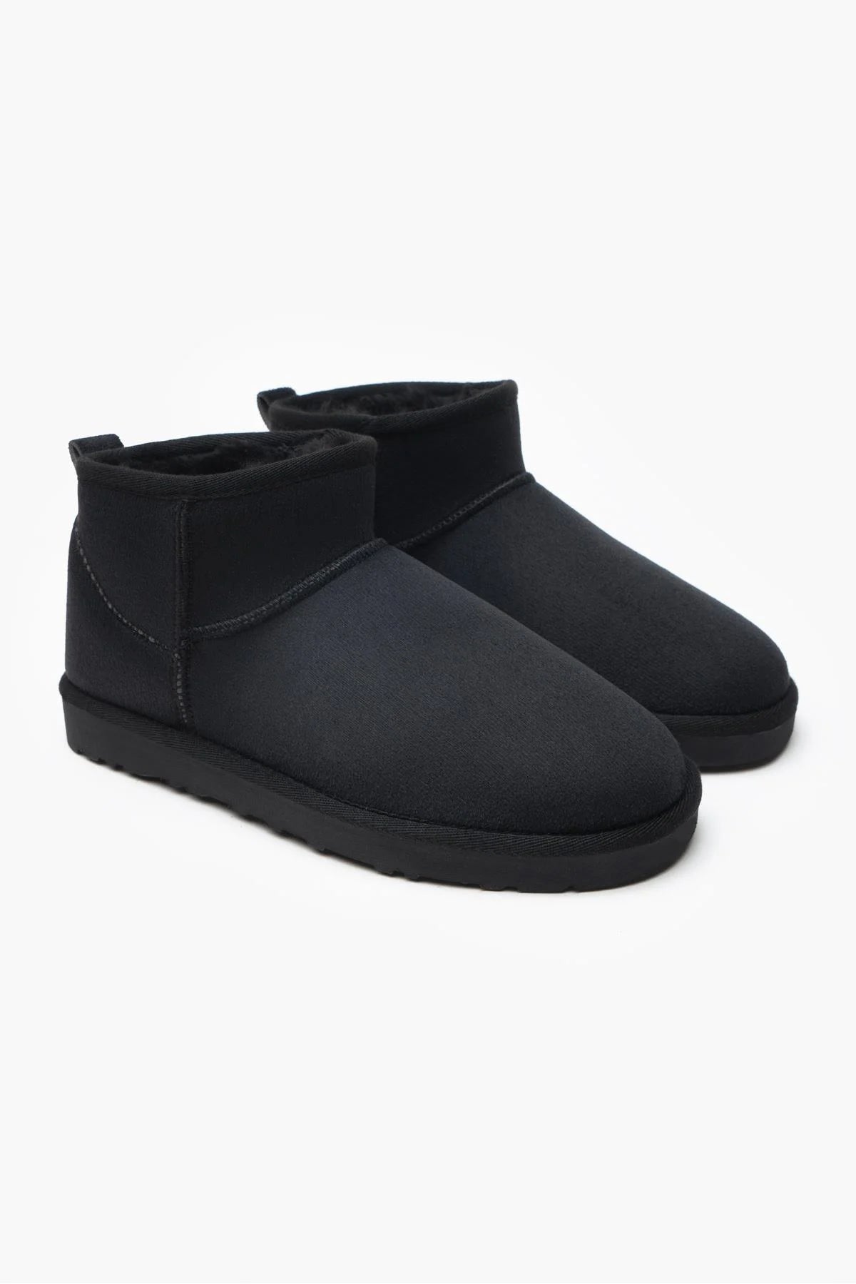 MINI Svart Mocka Lugg Insida Boots