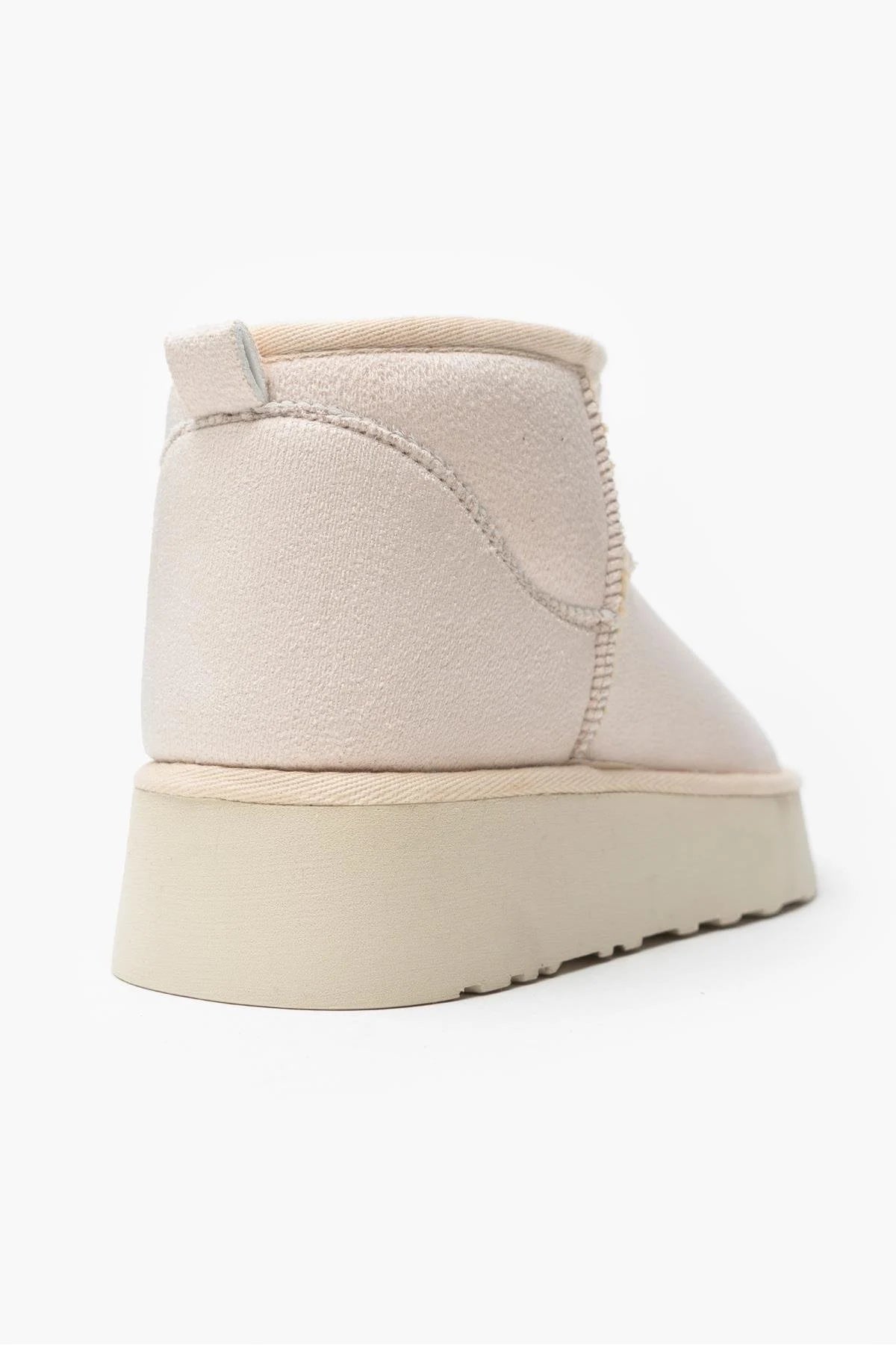 MILLA Beige Mocka Platåboots