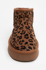 MAJA Karamell Leopard Äkta Mocka Boots