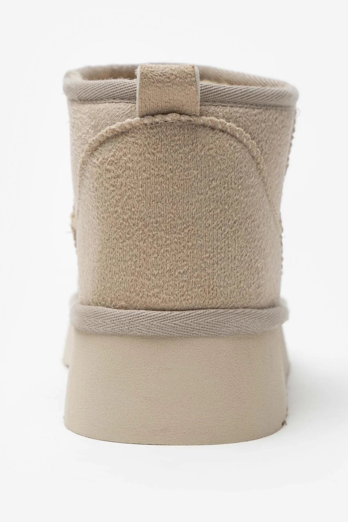 MIMMI Beige Blommig Mocka Platåboots