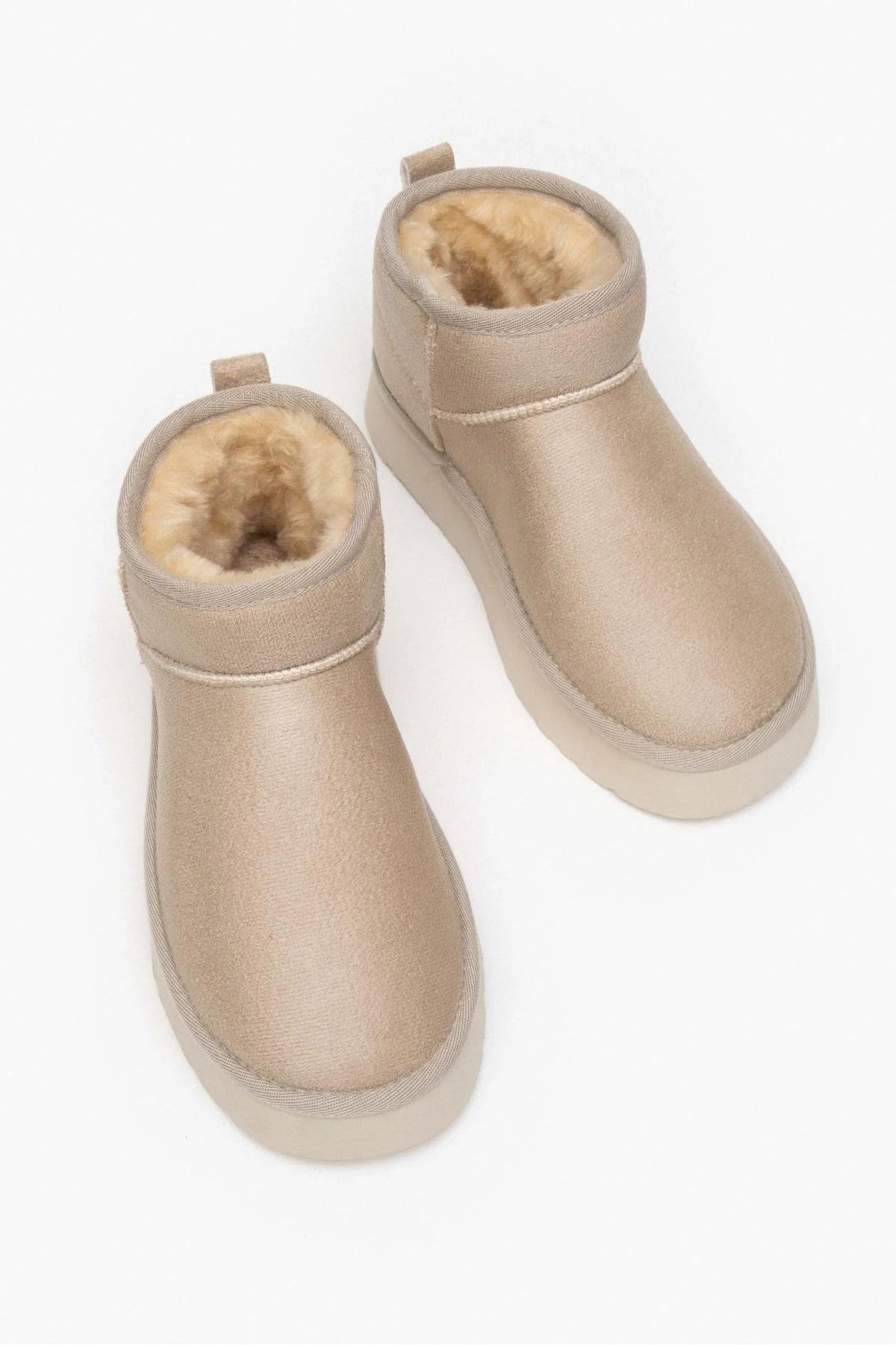 MILLA Sandbeige Mocka Platåboots