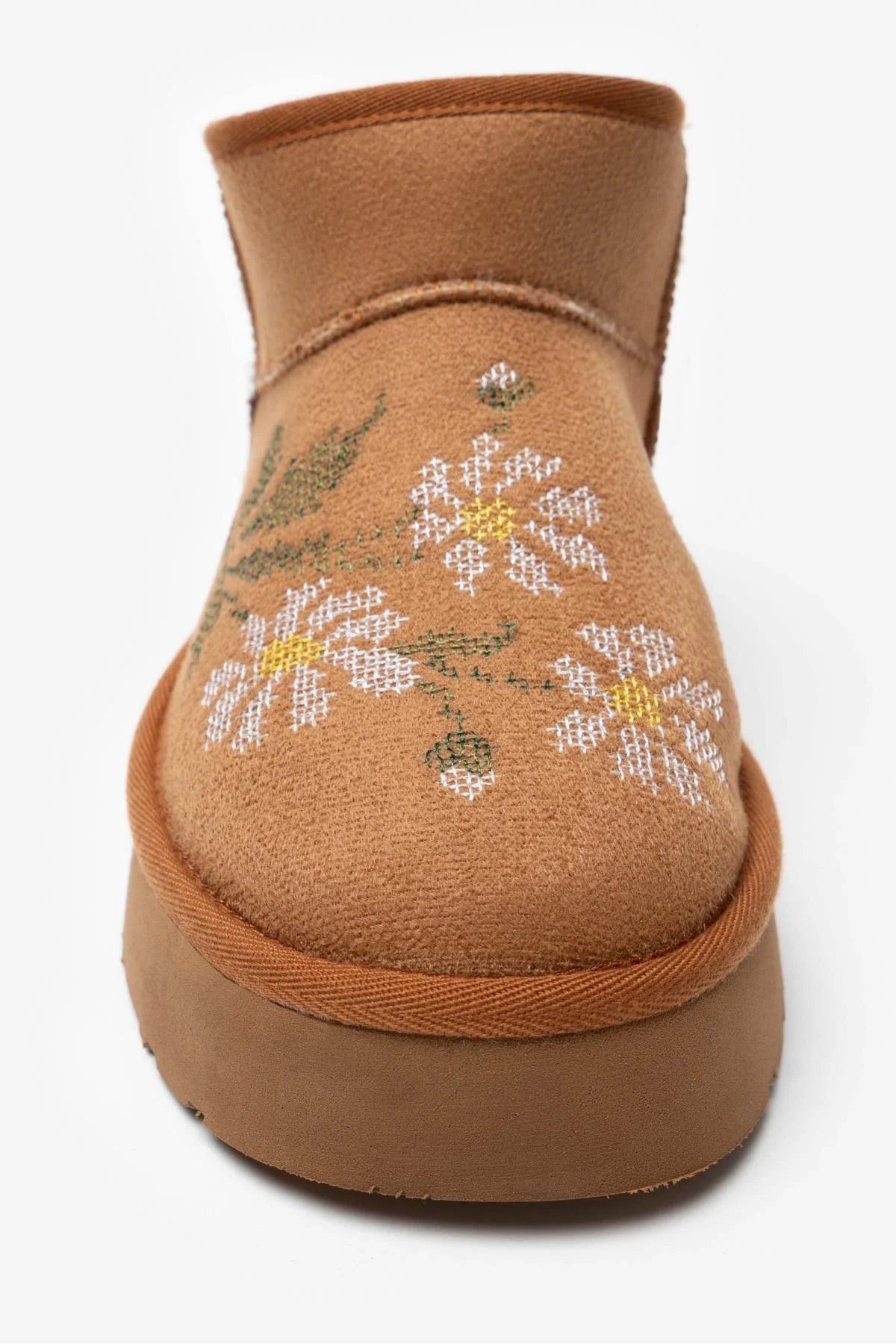 MIMMI Karamell Blommig Mocka Platåboots