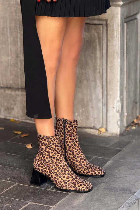 SKANSTULL Leopard Trikå Boots