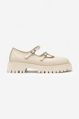 MOSSEN Beige Äkta Läder Loafers