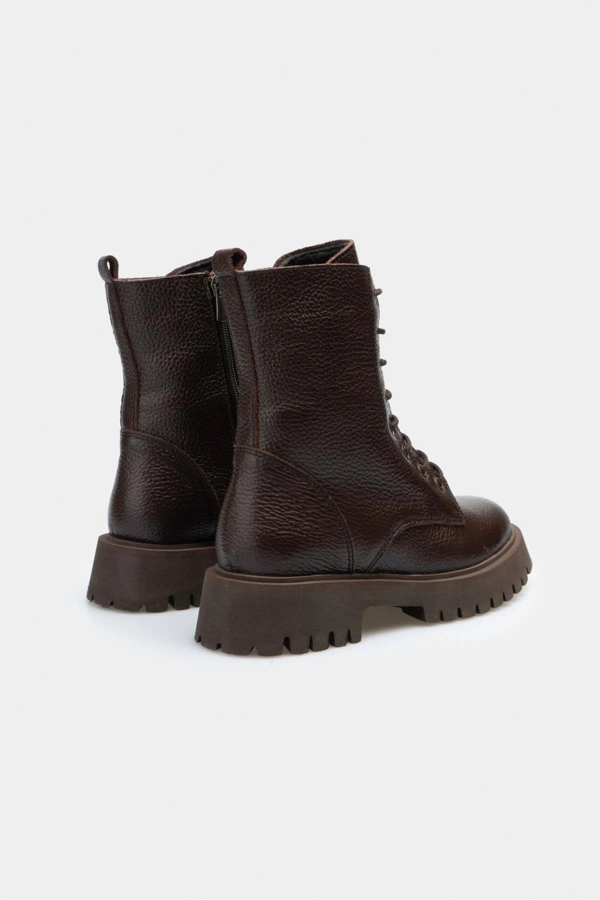 DAGVISA Brun Äkta Läder Boots