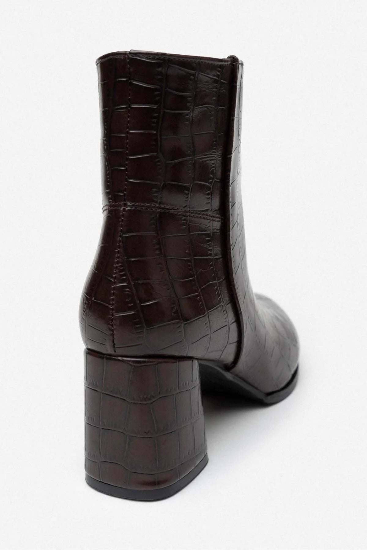 TINDRA Brun Kroko Boots