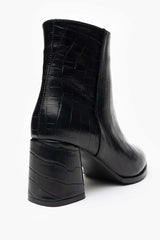 TINDRA Svart Kroko Boots