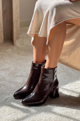 TINDRA Brun Kroko Boots