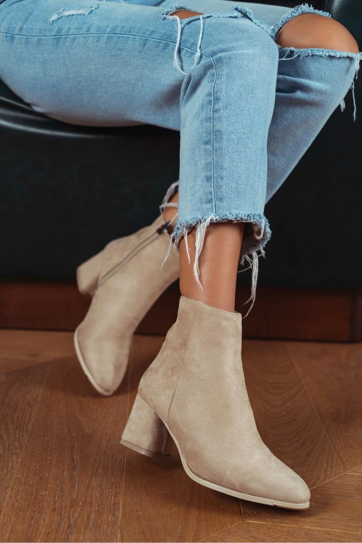 TINDRA Beige Mocka Boots