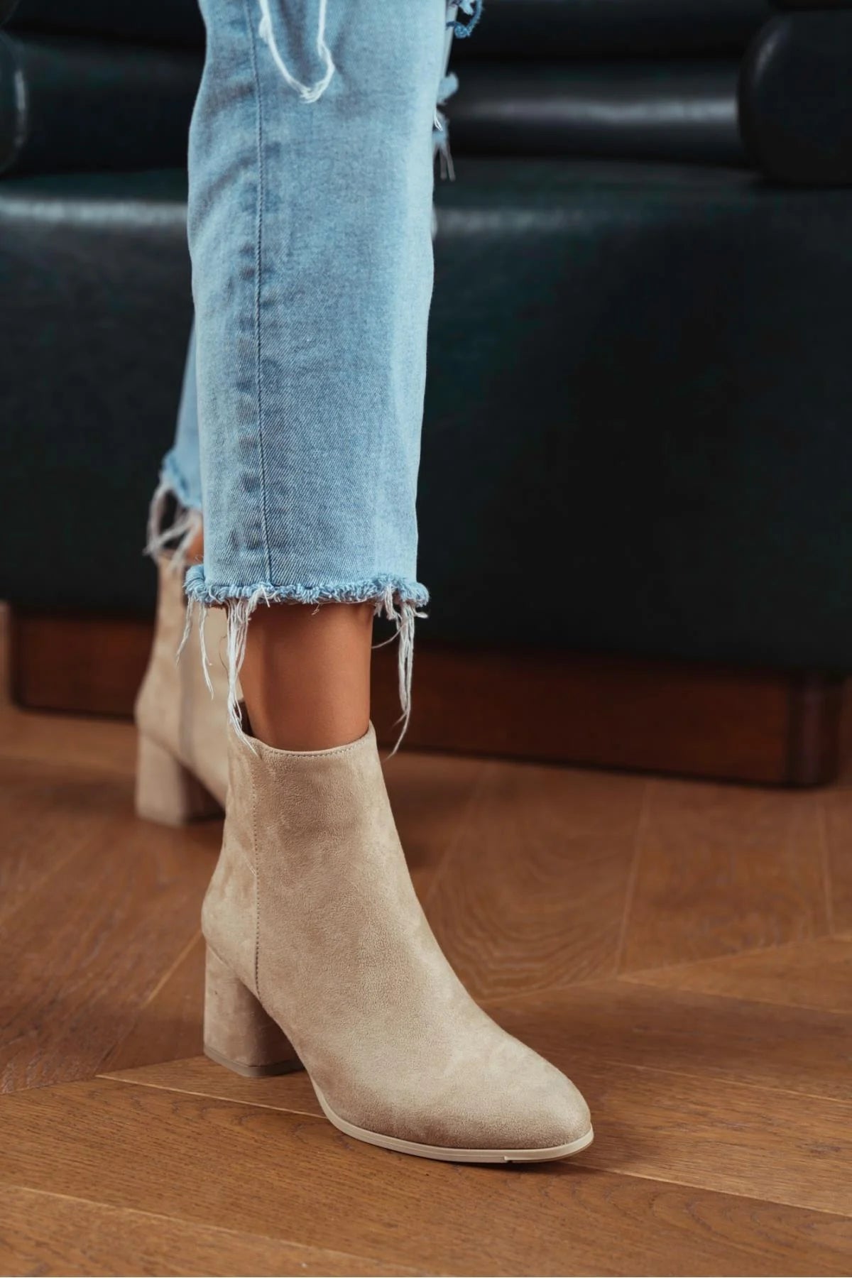 TINDRA Beige Mocka Boots